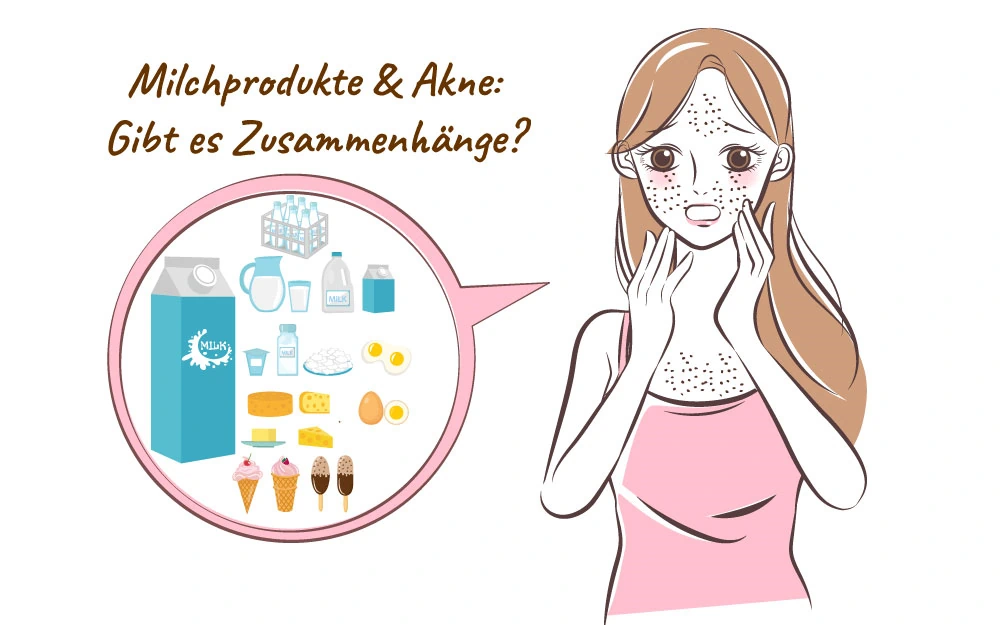 Es gibt Hinweise darauf, dass der Konsum von Milchprodukten mit Akne verbunden sein könnte, insbesondere fettarme Milch. Dies wird auf entzündungsfördernde Eigenschaften von Milchproteinen und ihren Einfluss auf den Hormonspiegel zurückgeführt. Allerdings bedarf es weiterer Forschung, um diesen Zusammenhang besser zu verstehen.